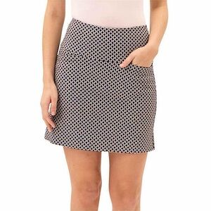 Ladies S.C. & Co. 360° Tummy Control Black/White Patterned Skort size S